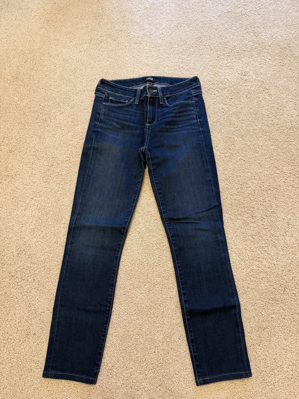 PAIGE Skyline Ankle Peg - Size 27 - Daly (Dark Indigo)